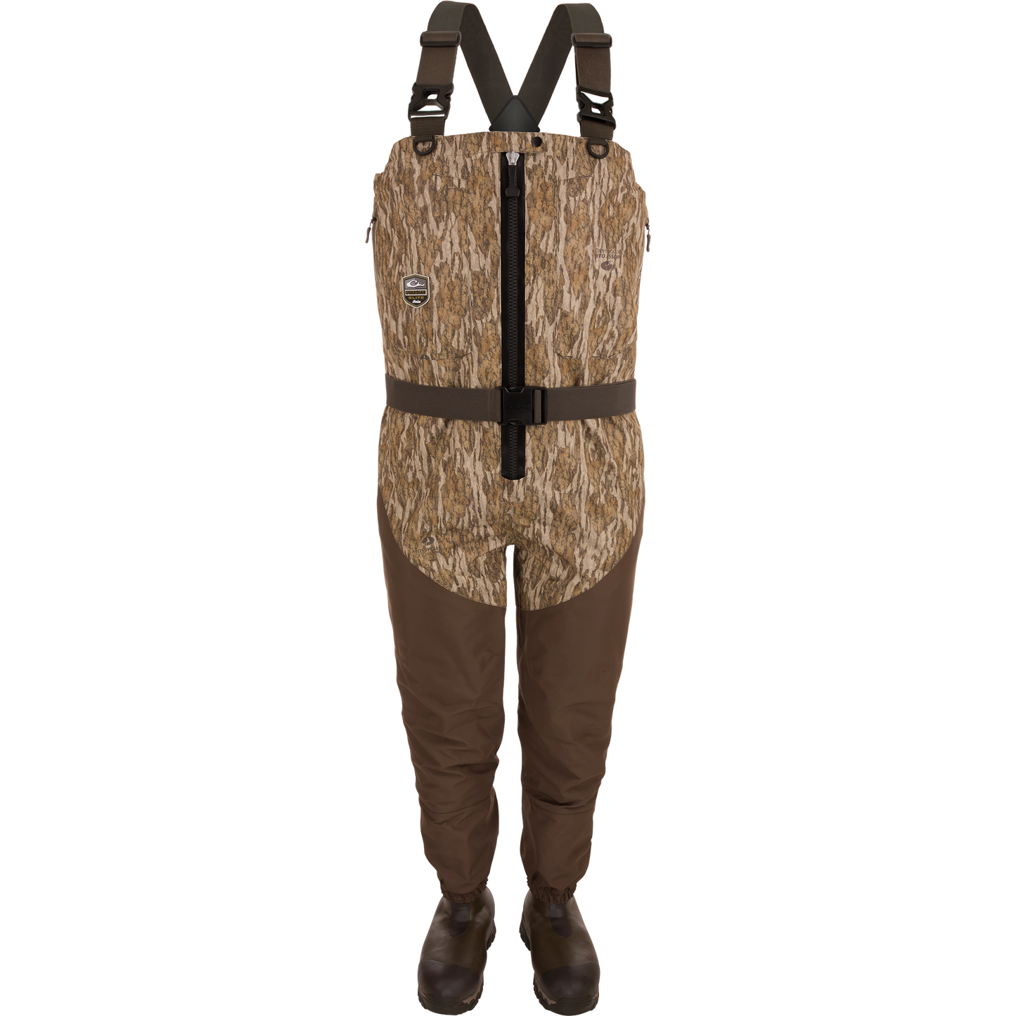 Insulated Guardian Elite HND Front Zip Wader with reinforced seams, HD2 material, and 1600gm Thinsulate® boot lining for warmth and durability.