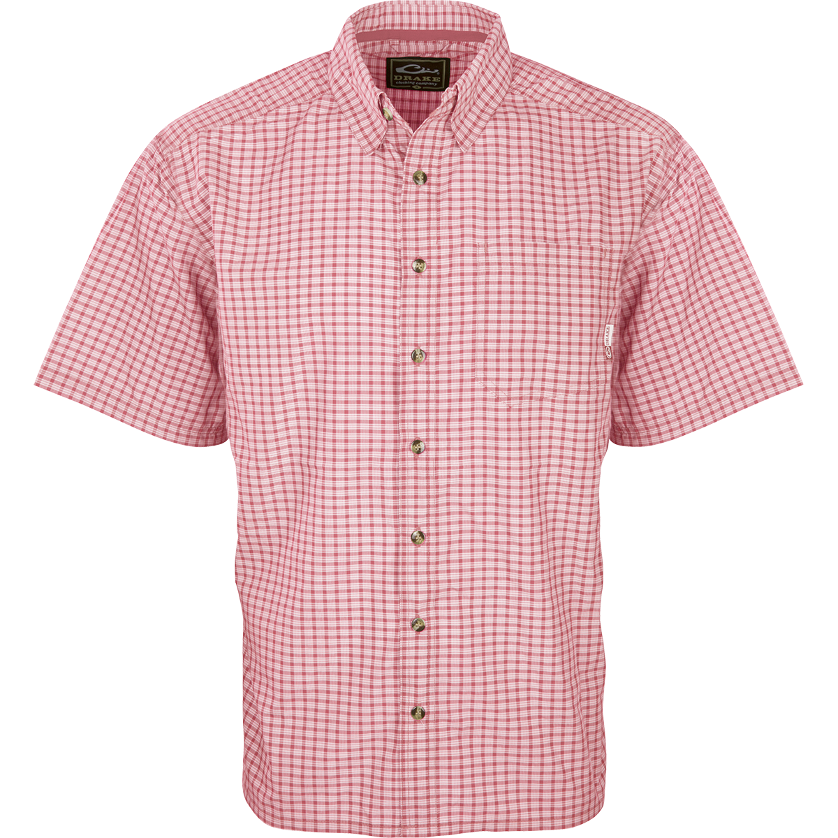 A lightweight, breathable Featherlite Check Shirt with hidden button downs and a left chest pocket. Perfect for hot summer days.