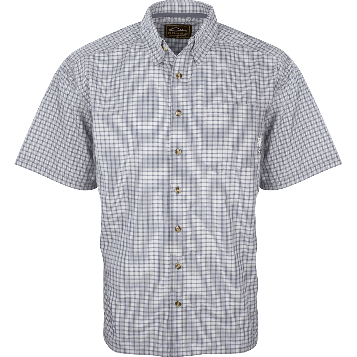 Featherlite Check Shirt: Lightweight, breathable shirt with hidden button downs and a left chest pocket. Perfect for hot summer days.